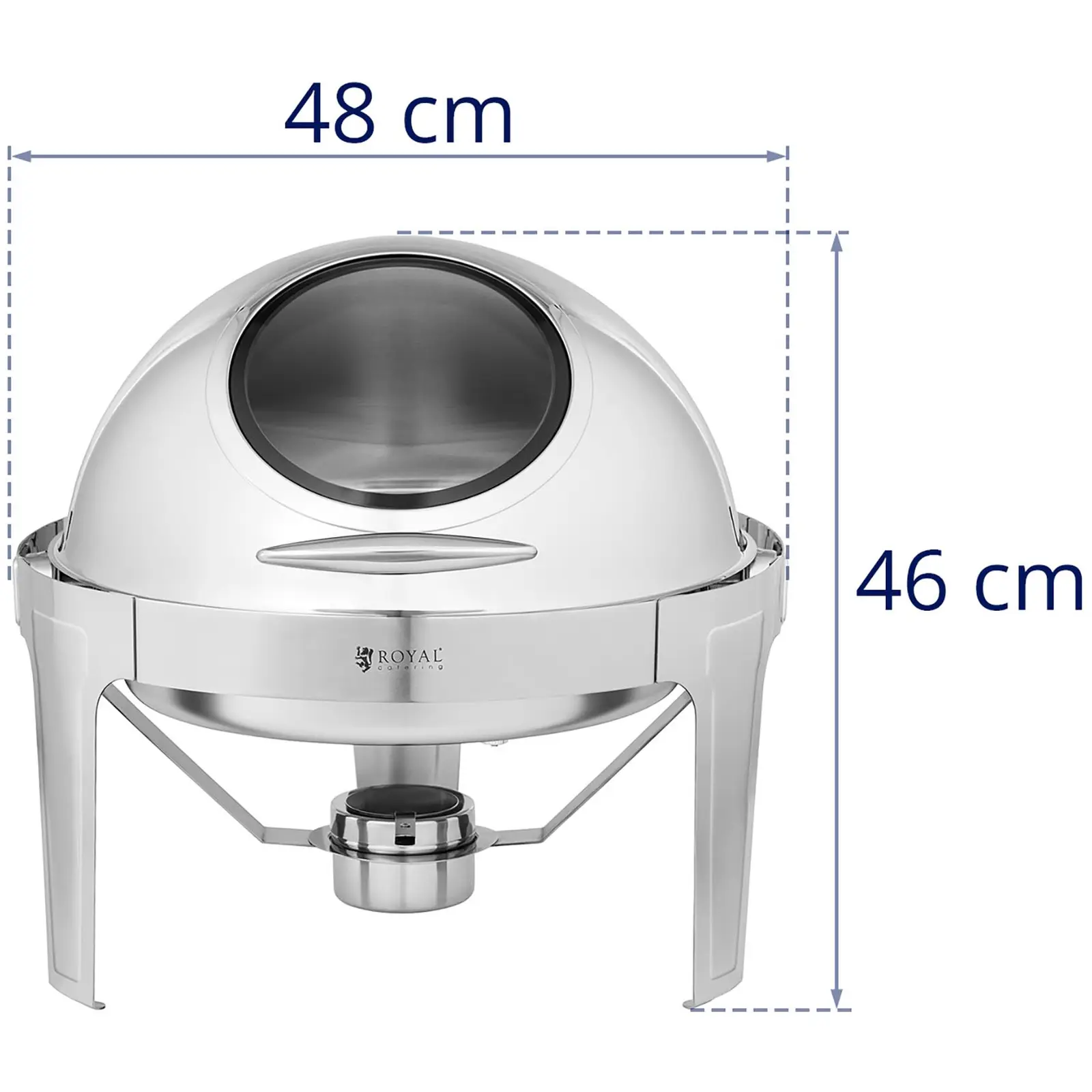 Lämpöhaude - pyöreä katseluikkunalla - Royal Catering - 5,8 L