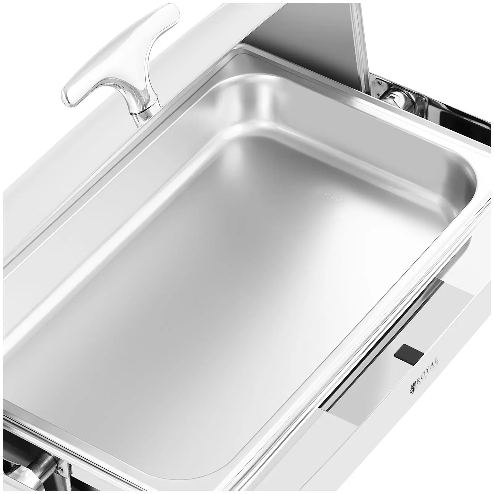 Chafing dish - GN 1/1 - Royal Catering - 8,5 l - rolovací kryt (Objem: 8.5 l)