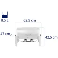 Chafing dish - GN 1/1 - Royal Catering - 8.5 L - 2 Brandstofcellen - roltop