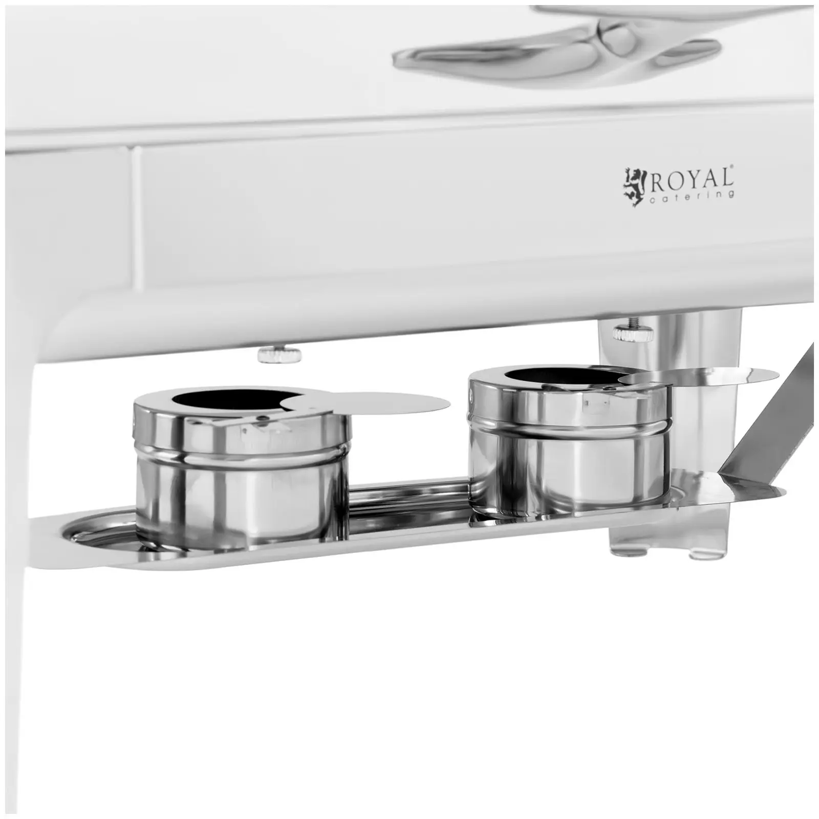 Chafing dish - GN 1/1 - Royal Catering - 8,5 l -  2 x palivový článek - okénko (Držáky paliva: Ano)