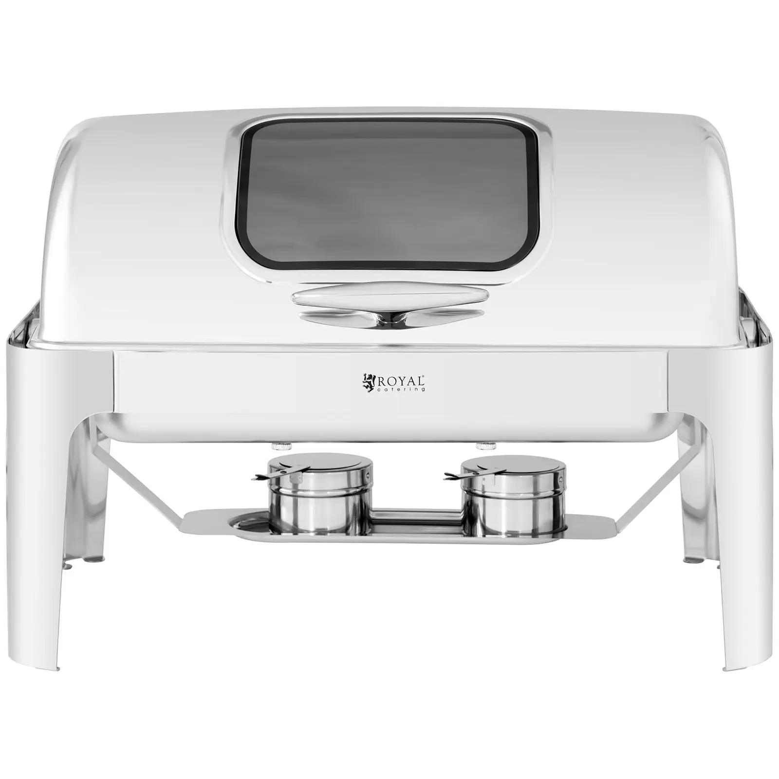 Chafing dish - GN 1/1 - Royal Catering - 8,5 l -  2 x palivový článek - okénko (Úchyt, který se nezahřívá (Cool Touch): Ano)