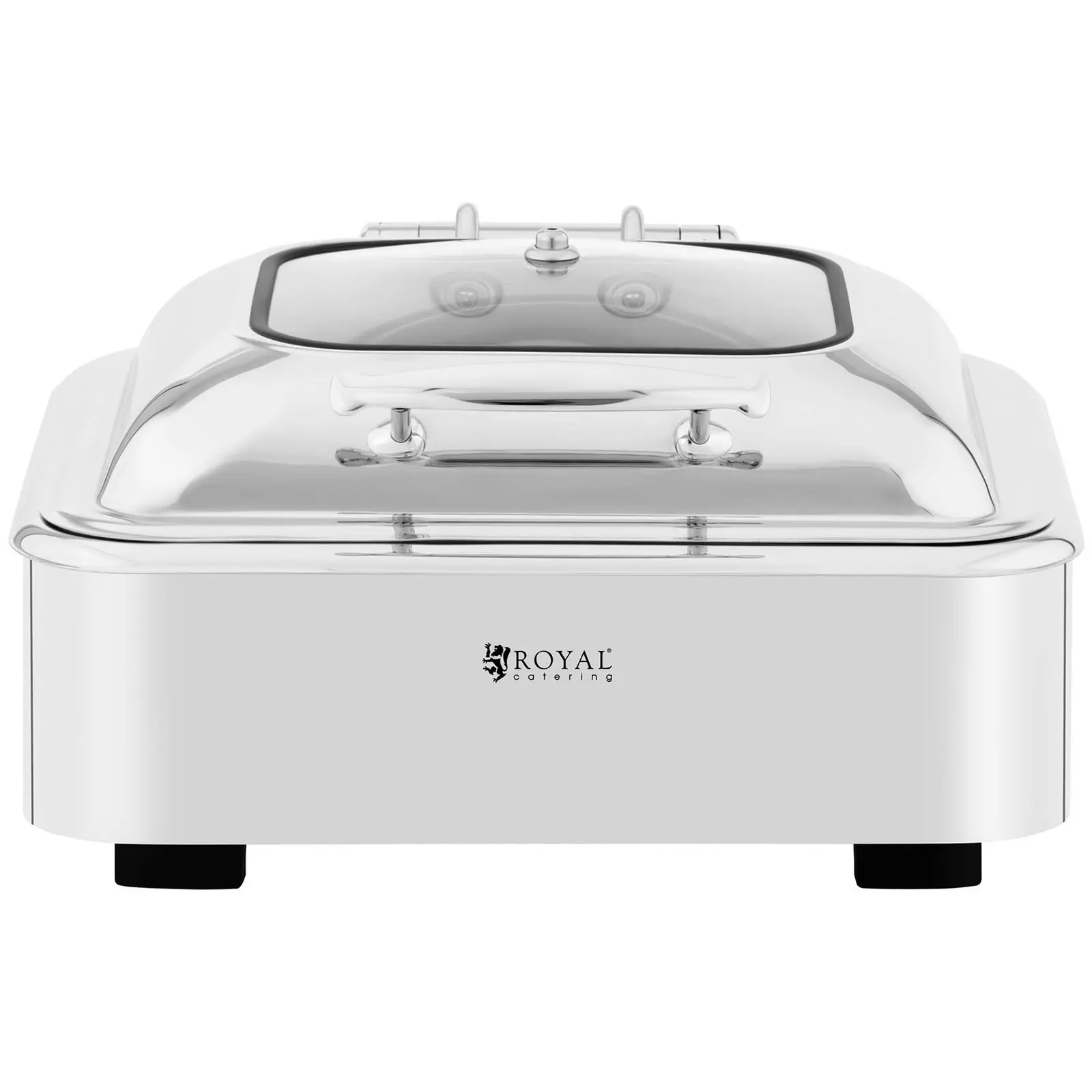 Chafing dish - GN 2/3 - Royal Catering - 5,3 l - okénko (Úchyt, který se nezahřívá (Cool Touch): Ano)