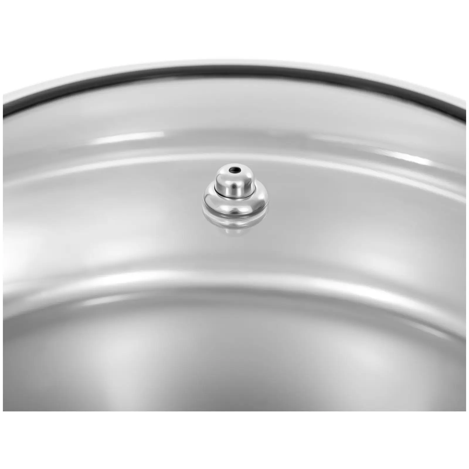 Chafing dish - rund med glaslåg - Royal Catering - 5,5 l (Vandbeholder: Ja)