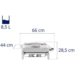 Chafing dish - Gastronádoba 1/1 - Royal Catering - 8,5 l - 2 x palivový článek 