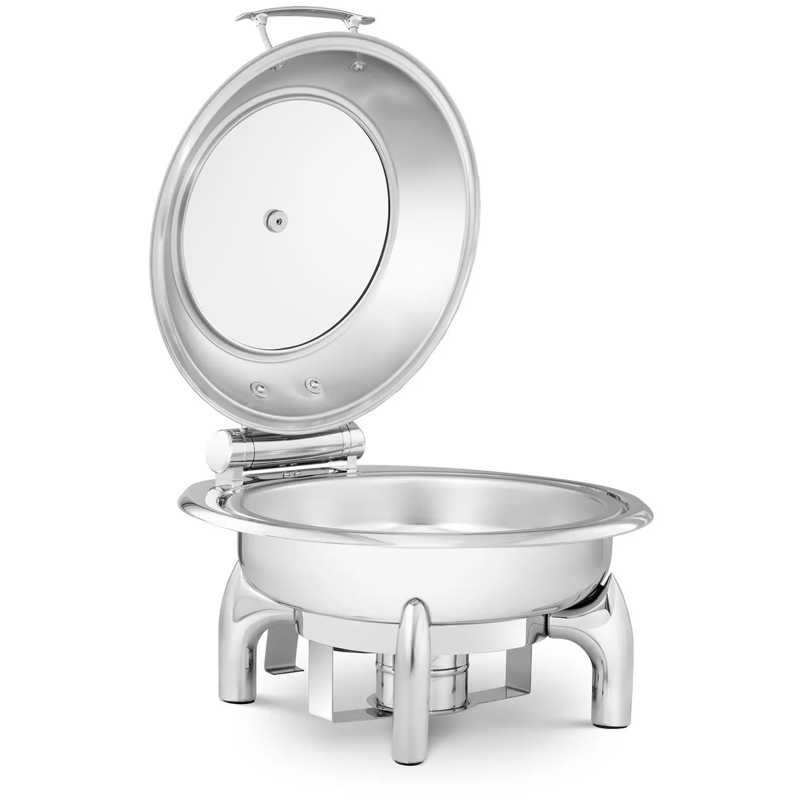 Chafing Dish - rund med visningsvindu - Royal Catering - 5.5 L - 1 brenncelle