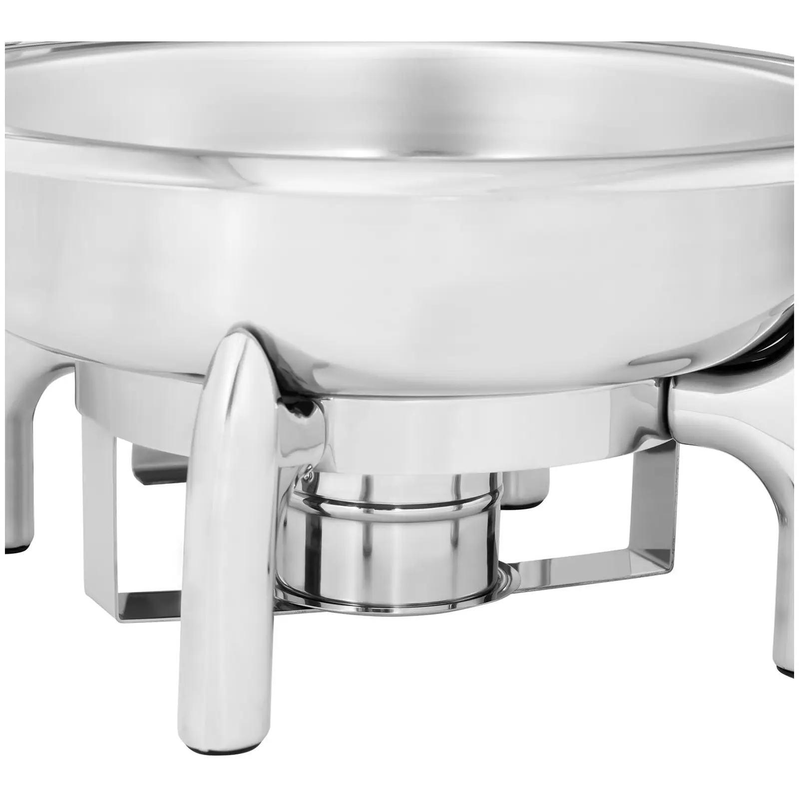 Chafing dish - rund med glaslåg - Royal Catering - 5,5 l (Kapacitet: 5.5 l)