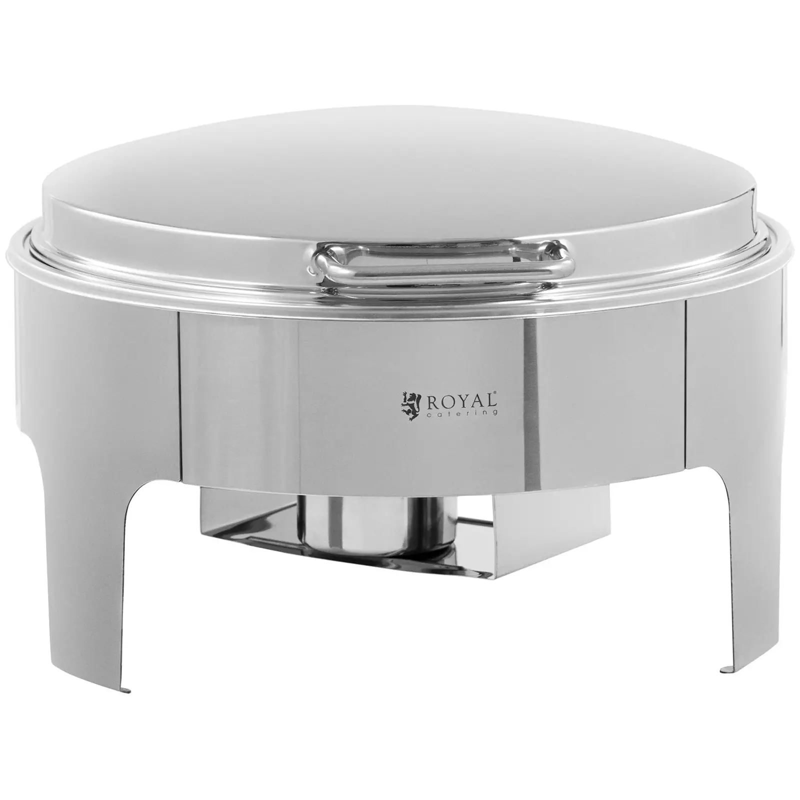 Chafing dish - kulatý - Royal Catering - 5,8 l - 1 x palivový článek (Objem nádrže na vodu: 7.7 l)