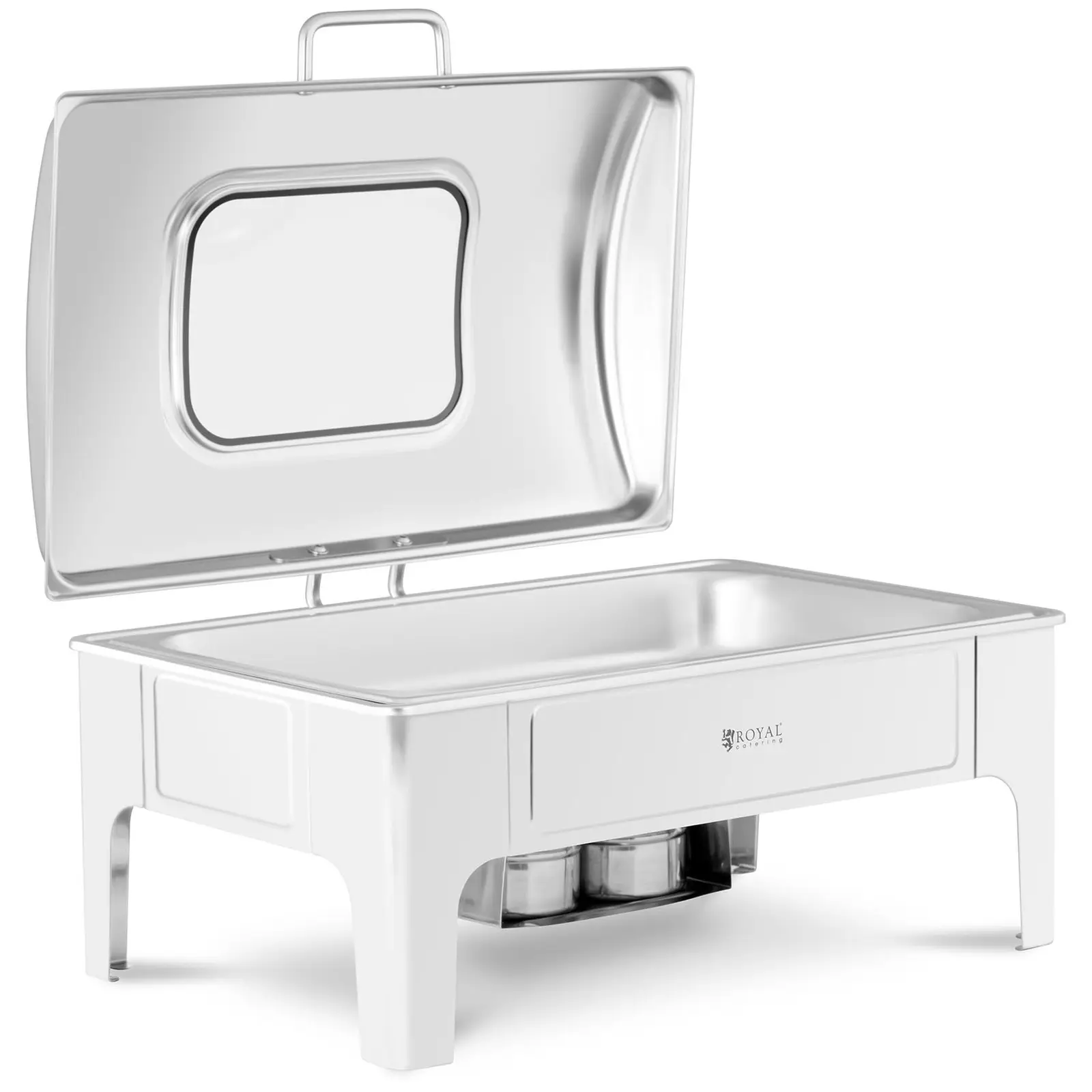 B-Ware Chafing Dish - GN 1/1 - Royal Catering - 8,5 L - 2 Brennstoffzellen - Sichtfenster