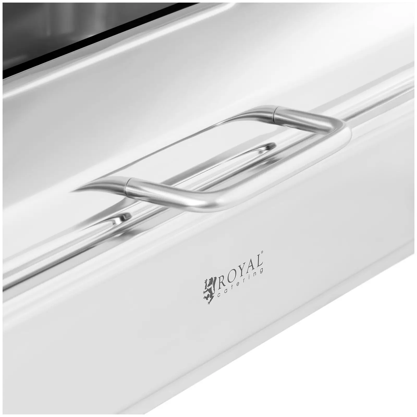 Chafing dish - GN 1/1 - Royal Catering - 8,5 l - 2 palivových článků - okénko (Držáky paliva: Ano)