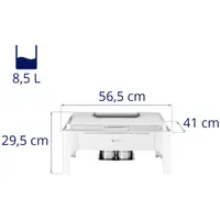 Chafing Dish - GN 1/1 - Royal Catering - 8.5 L - 2 fuel cells - viewing window