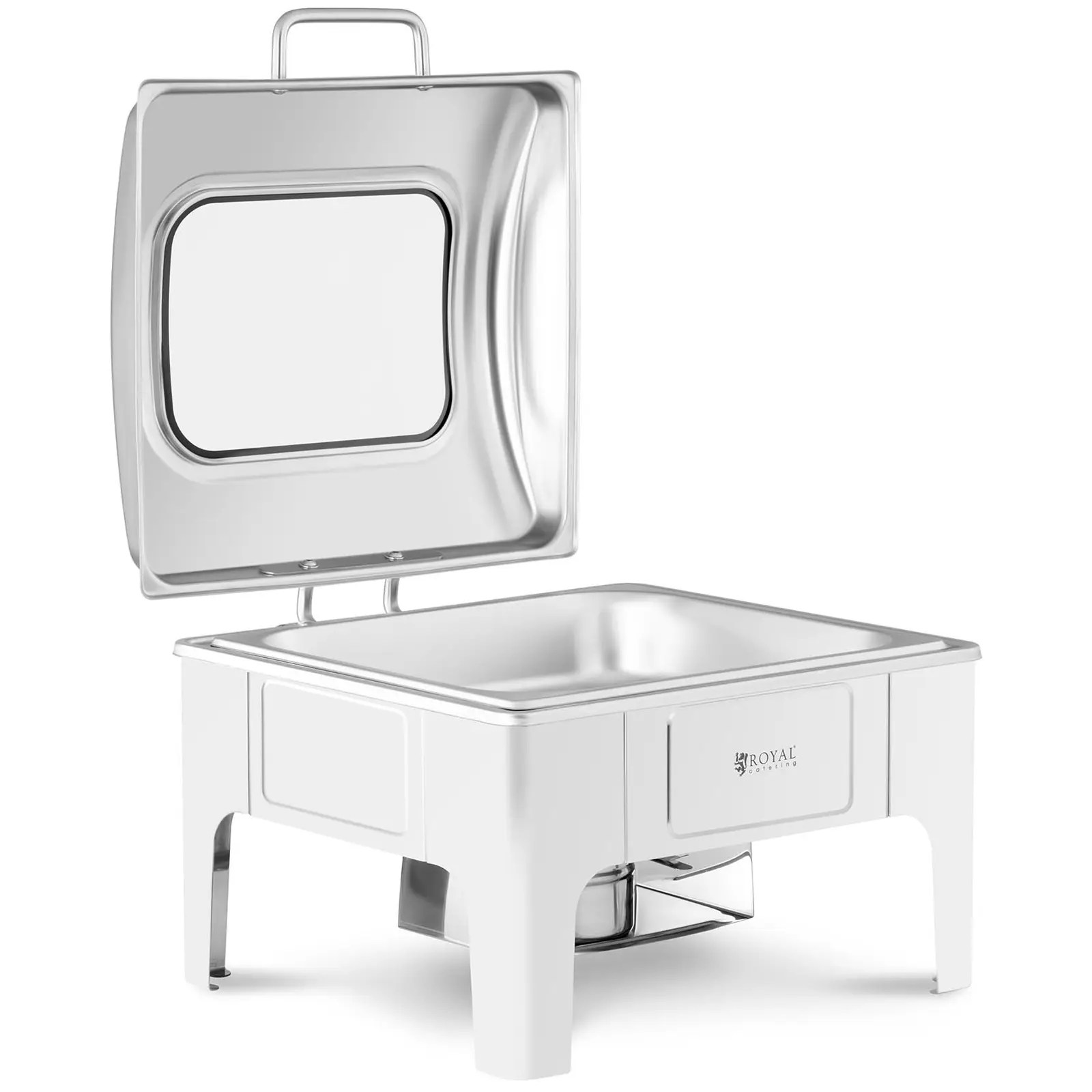 Chafing dish - GN 2/3 - Royal Catering - 5,3 l - 1 bruleur - Hublot