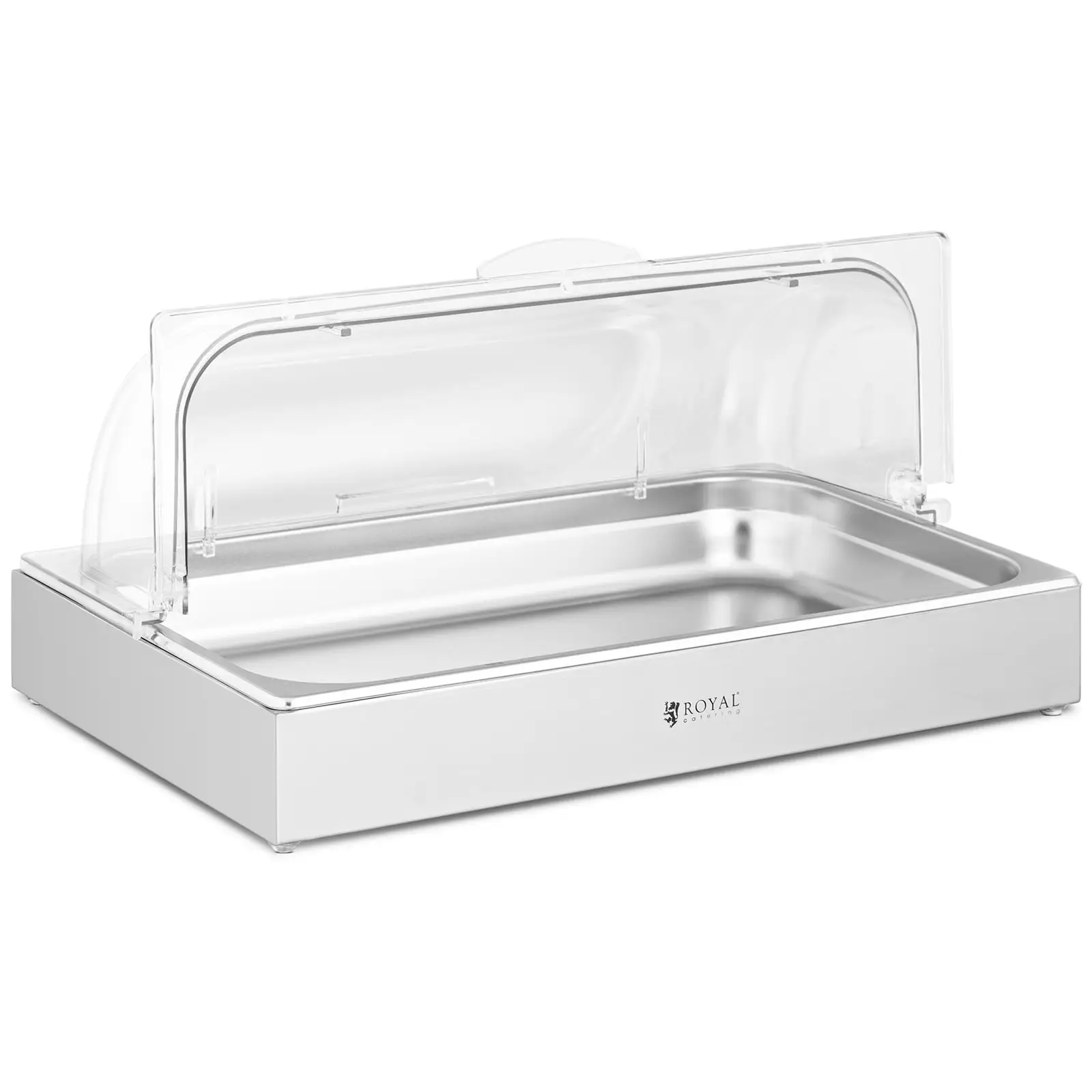 Vetrina buffet - GN 1/1 - Acciaio inox con coperchio - Royal Catering