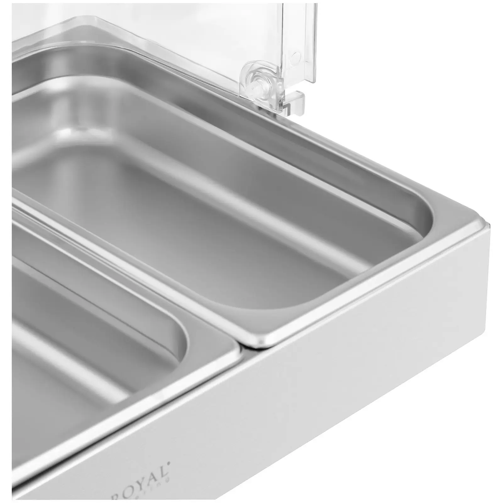Bufetová vitrína - 3 x 2,6 l - Royal Catering - 535 x 335 x 250 mm (Barva: Stříbrná)