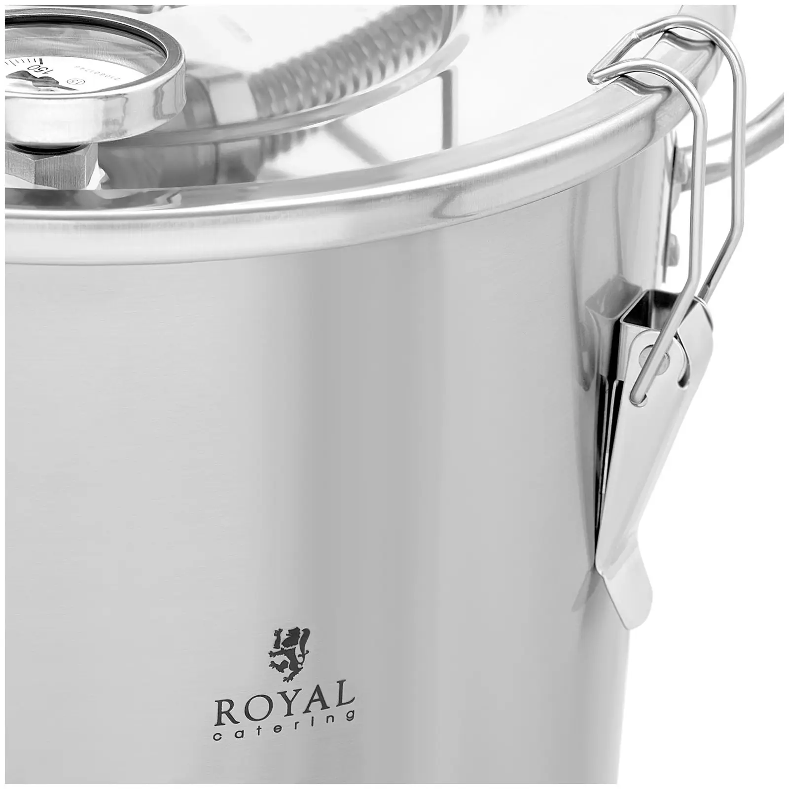 Destillationsapparat - rustfrit stål - 20 l - termometer - Royal Catering