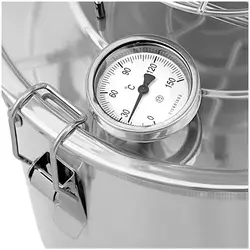 Destillationsapparat - rustfrit stål og kobber - 20 l - termometer - Royal Catering
