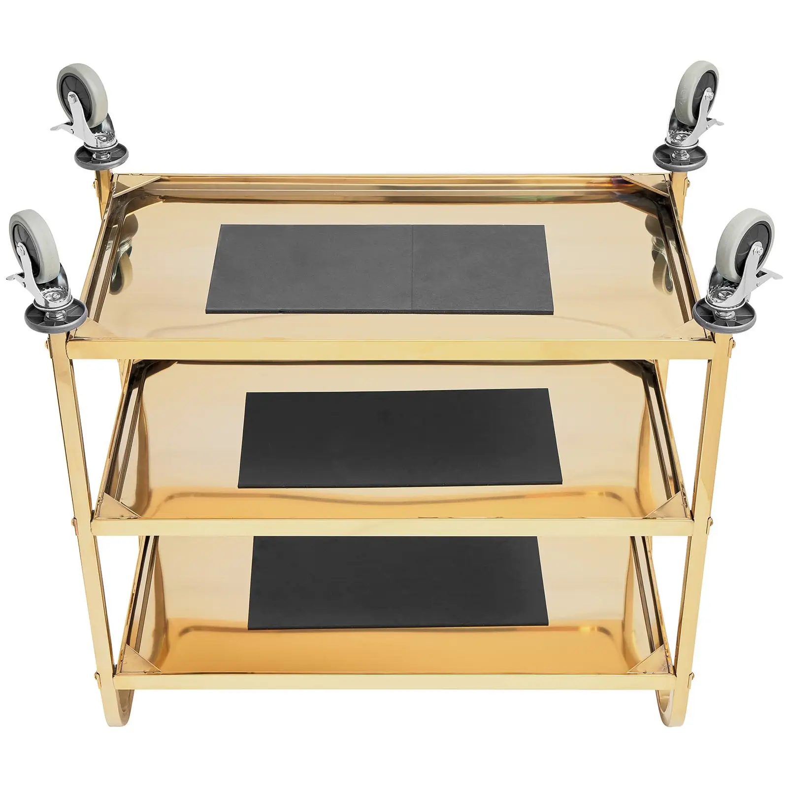 Charriot de service - 3 plateaux - Royal Catering - 240 kg max. - Plateaux : 89,5 x 49,5 cm