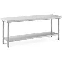 Radni stol od nehrđajućeg čelika - 200 x 60 cm - nosivost 195 kg - Royal Catering