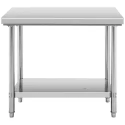 Pracovný stôl z nehrdzavejúcej ocele - 100 x 70 cm - nosnosť 120 kg