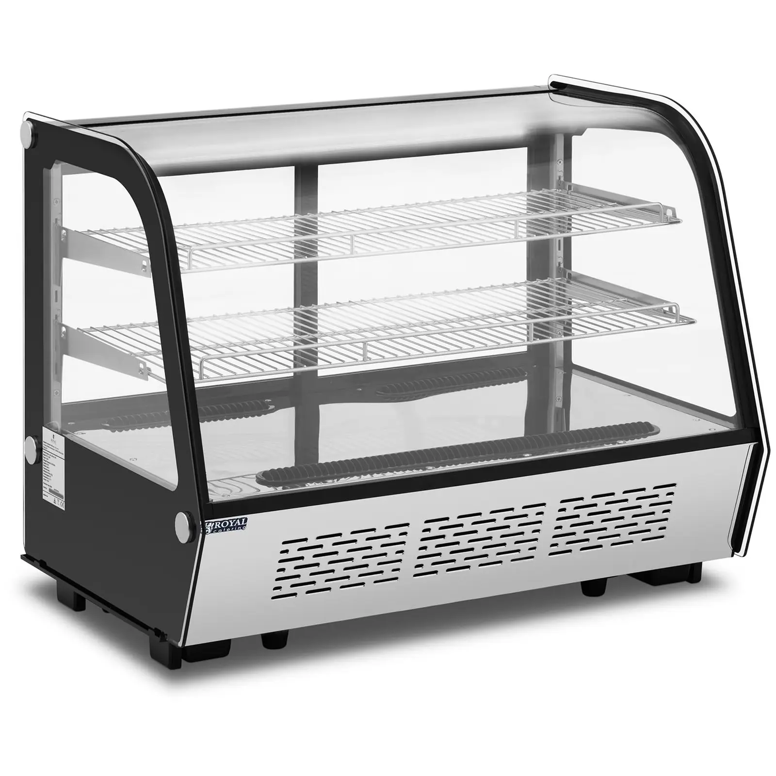 Vetrina refrigerata da banco per pasticceria - 160 L - 3 livelli - acciaio inox