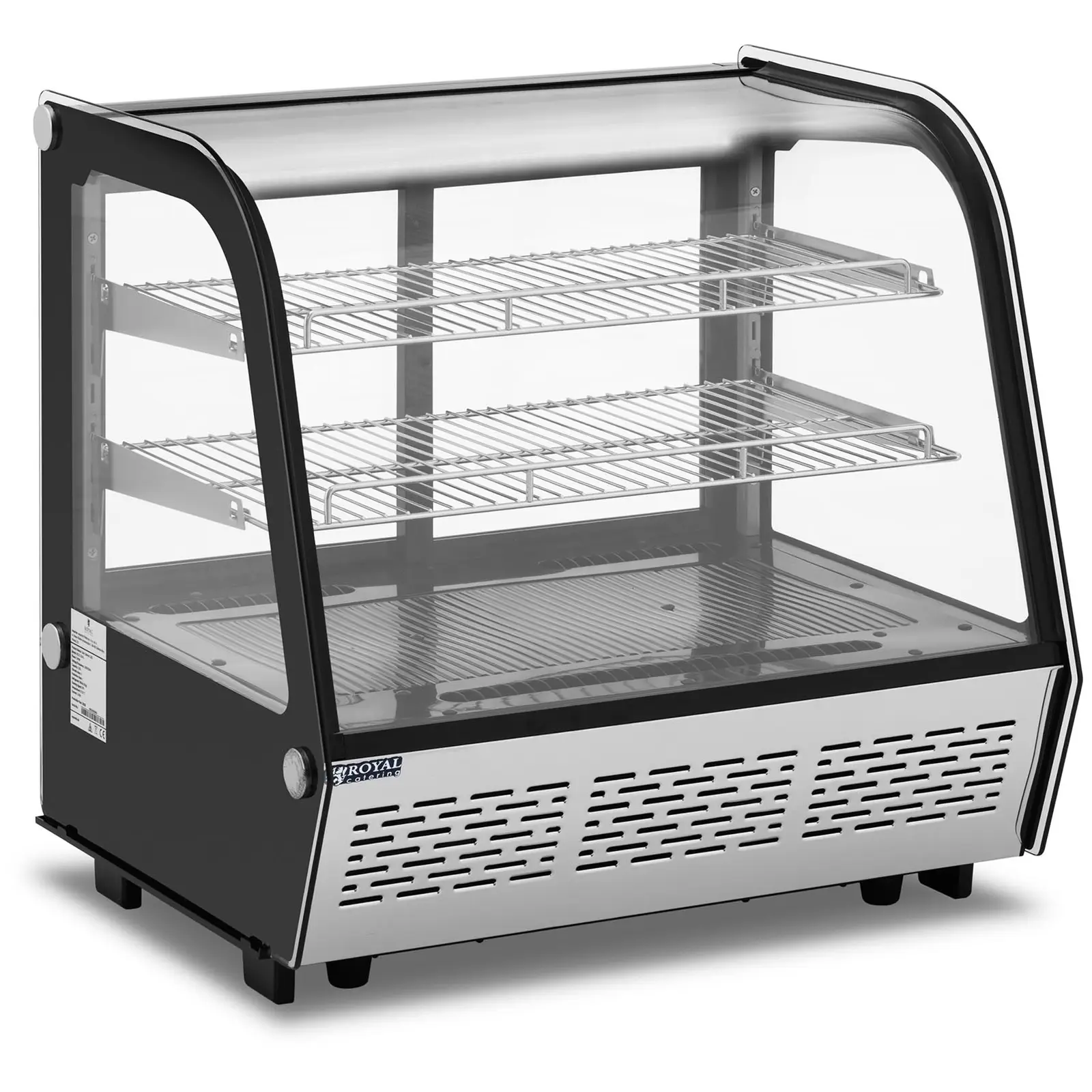 Vetrina refrigerata da banco per pasticceria - 120 L - 3 livelli - acciaio inox