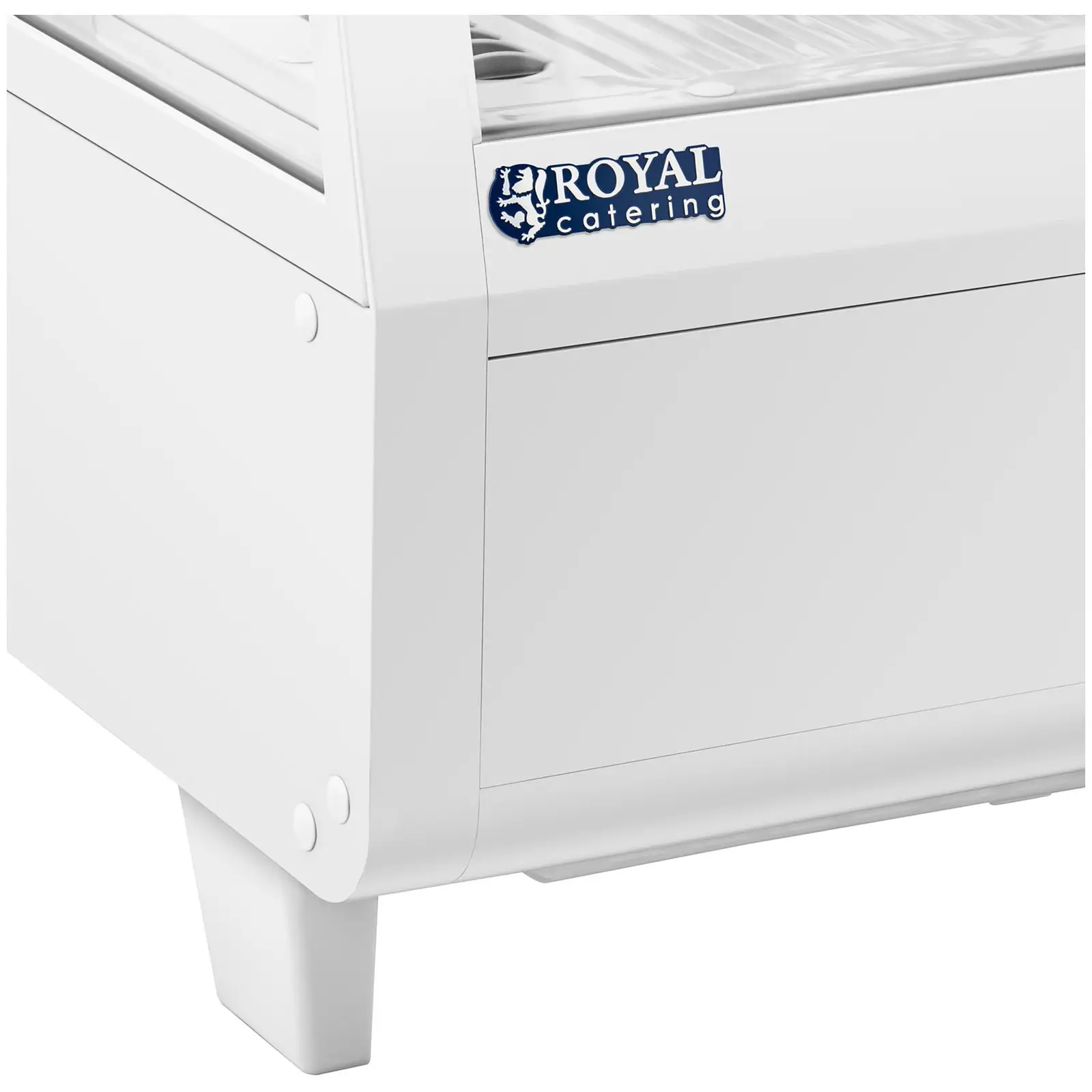 Chladicí vitrína - 100 l - Royal Catering - 3 úrovně - bílá (Akustický výkon: 42 dB)