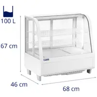 Refrigerated Display Case - 100 L - Royal Catering - 3 levels - white