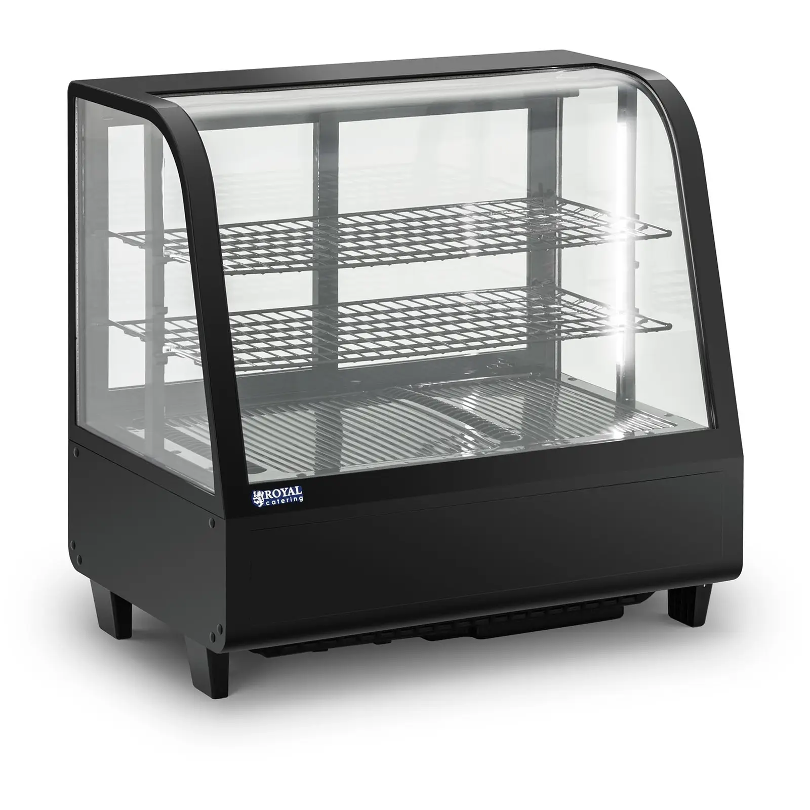 Chladicí vitrína - 100 l - Royal Catering - 3 úrovně - černá