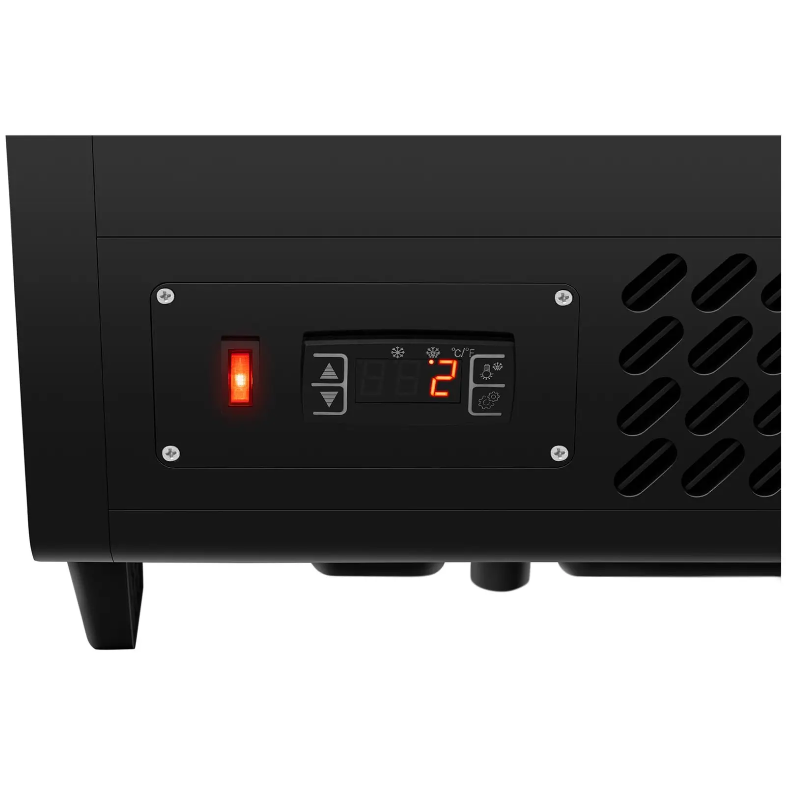 Chladicí vitrína - 100 l - Royal Catering - 3 úrovně - černá (Objem: 100 l)