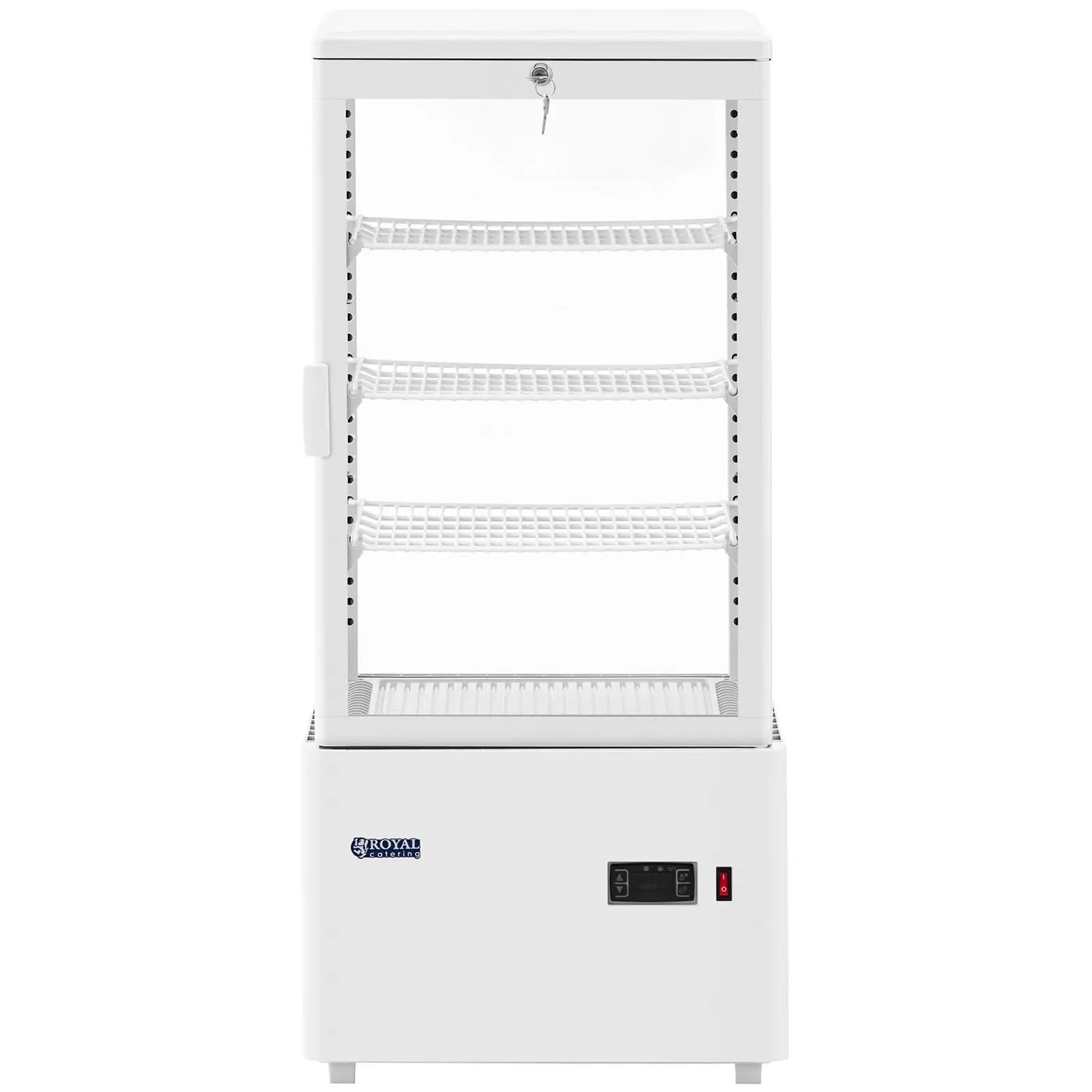 Refrigerated Display Case - 78 L - Royal Catering - 3 levels - white - locking