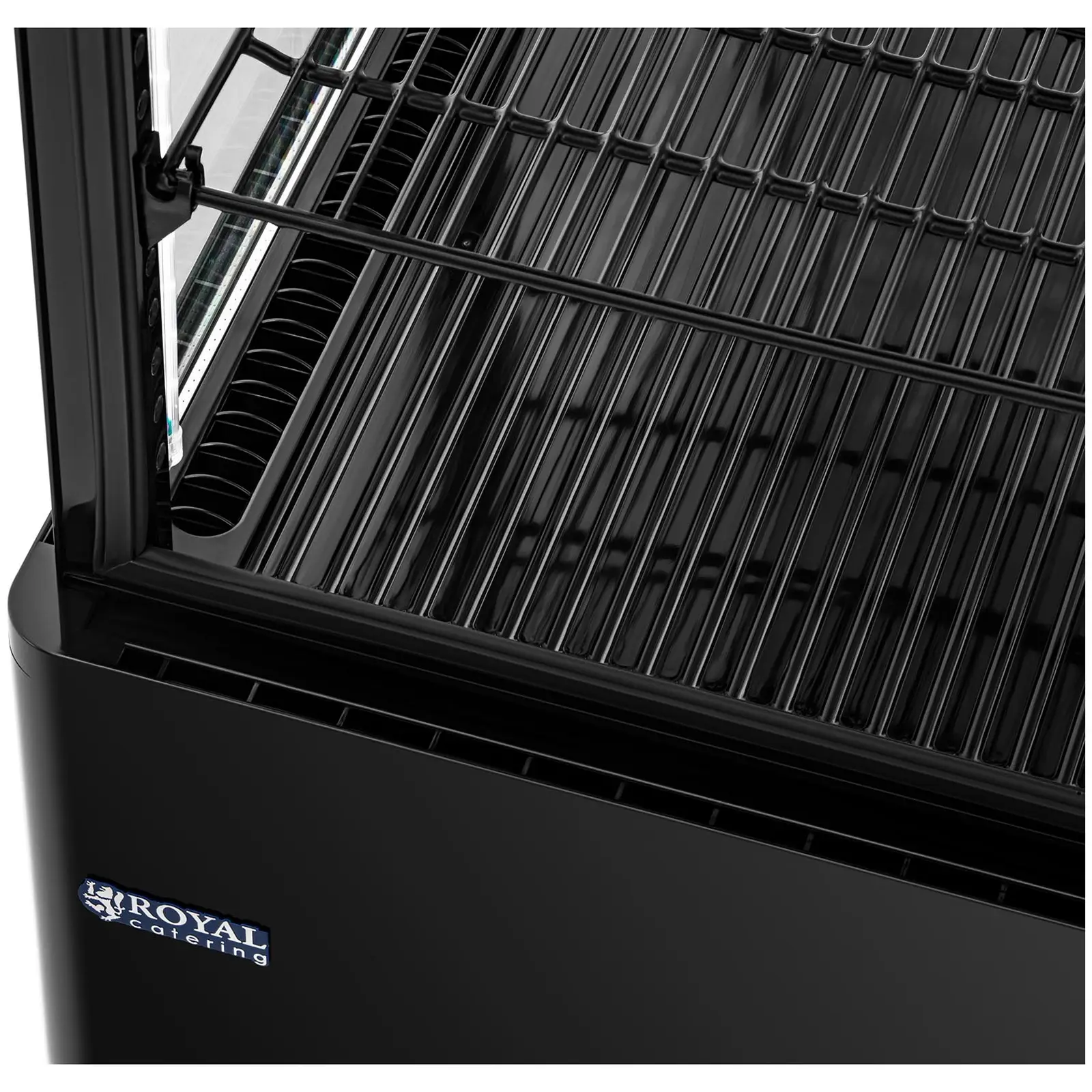 Vitrina refrigerada - 78 L - Royal Catering - 4 niveles - negro - con cierre