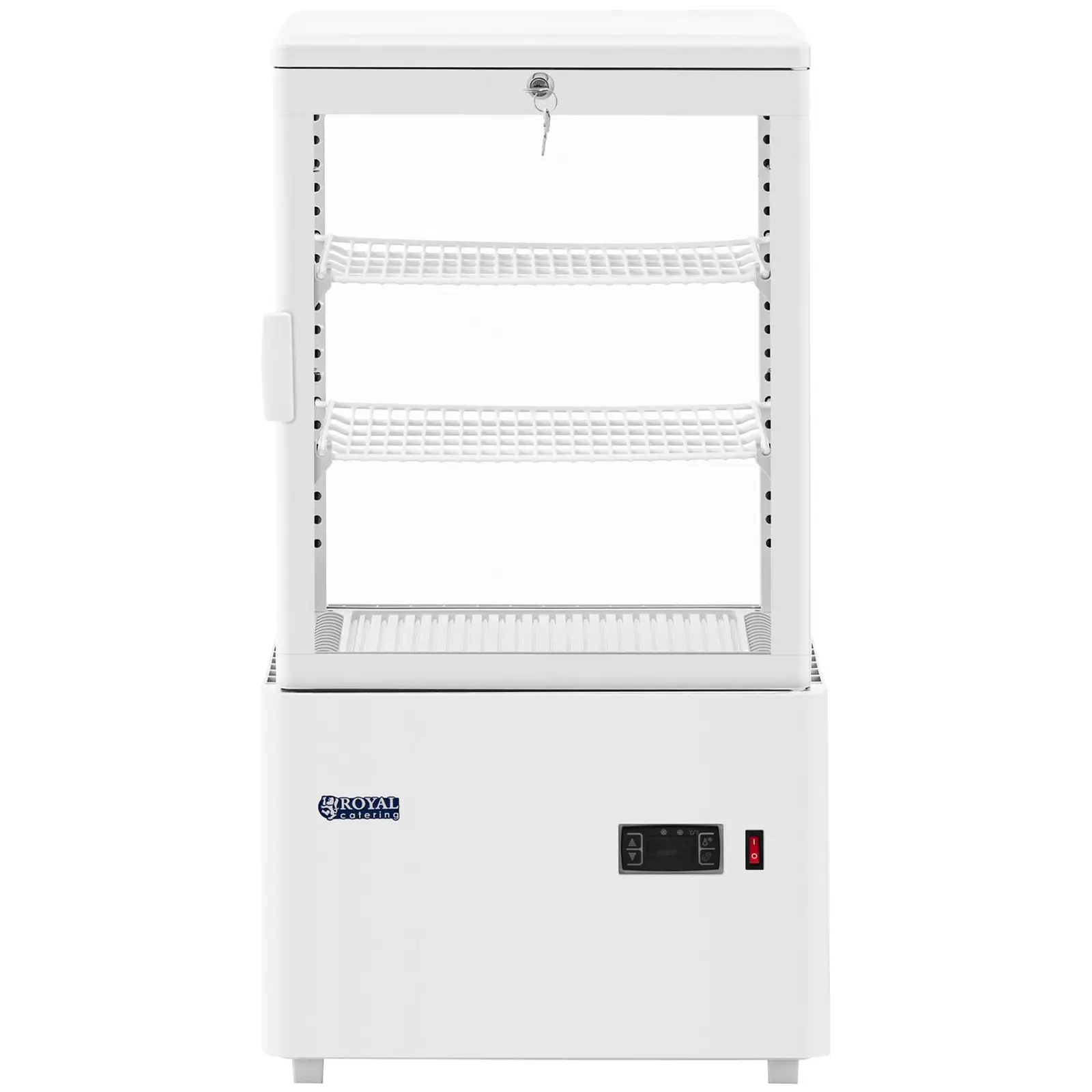 Vitrina refrigerada - 58 l - 3 níveis - branco - fechada - Royal Catering