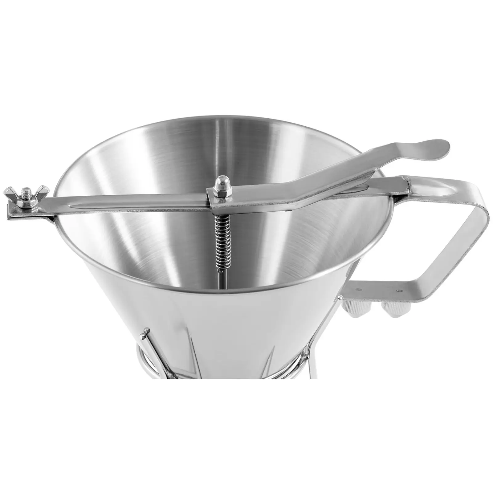 Filling funnel - 1.8 L - stainless steel - 3 filling tips - stand with collecting tray