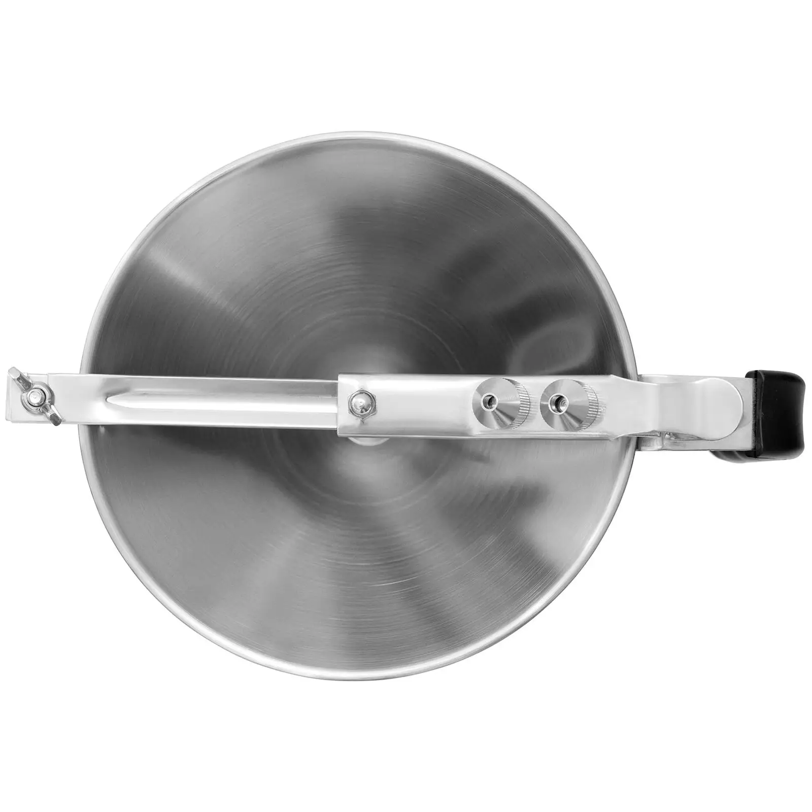Entonnoir à piston - 1,8 l - Acier inoxydable - 3 douilles - Support avec coupelle antigoutte (Couleur(s): Argenté)