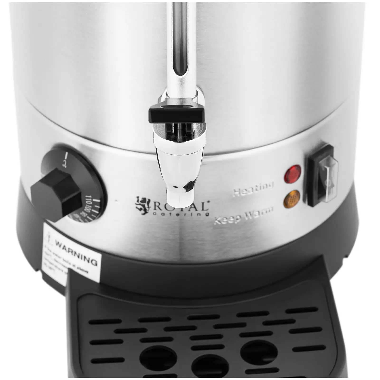 Distributeur d'eau chaude - 9 l - 1500 W - Plateau d'égouttage - Argent (Capacité d'admission: 9 l)