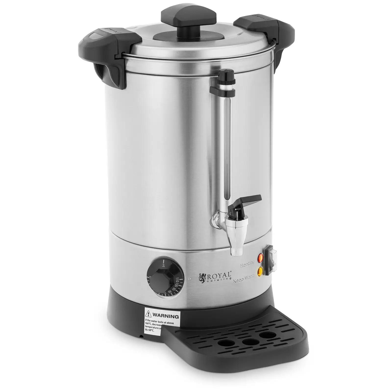 Kettle - 6.1 L - 1500 W - drip tray - silver