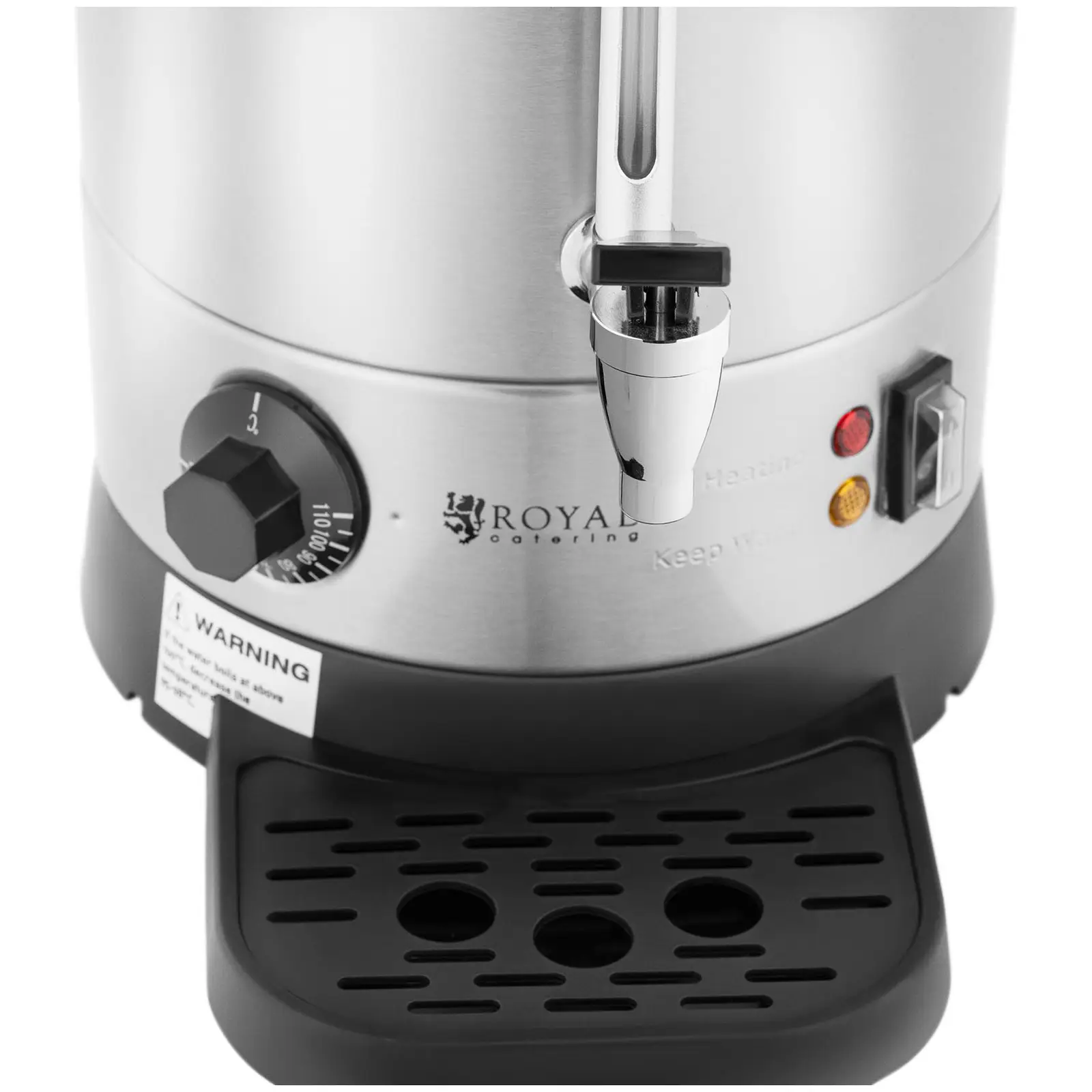 Varný termos - 6,1  l - 1 500 W - odkapávací miska - stříbrný (Kapacita max.: 6.1 l)