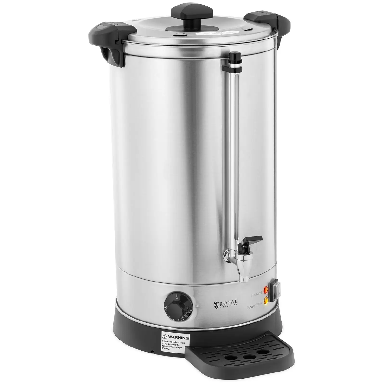 Vandkoger - 19,7 l - 2500 W - drypbakke - sølv