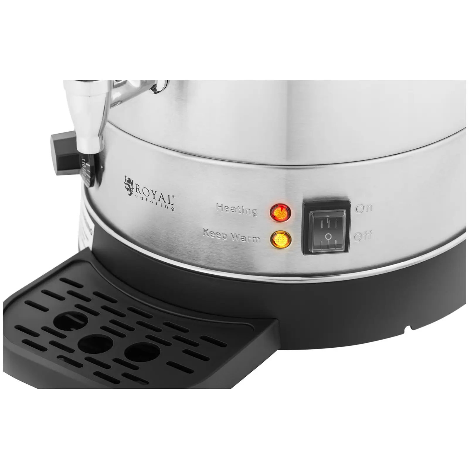 Varný termos - 19,7 l - 2 500 W - odkapávací miska - stříbrný (Vnější ukazatel hladiny vody: Ano)