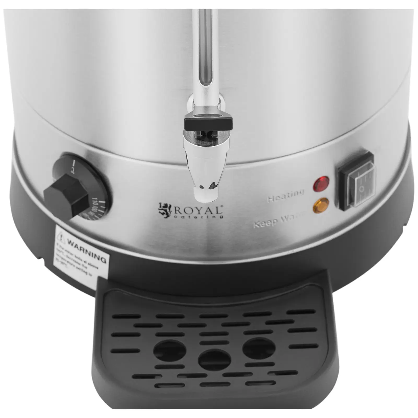 Električno kuhalo za vodu - 13,5 l - 2500 W - posuda za kapanje - srebrna (Ulazni kapacitet: 13.5 l)