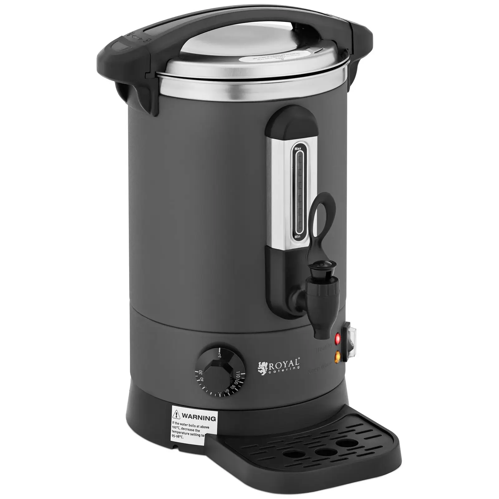 Kettle - 6.1 L - 1500 W - Drip tray - Grey