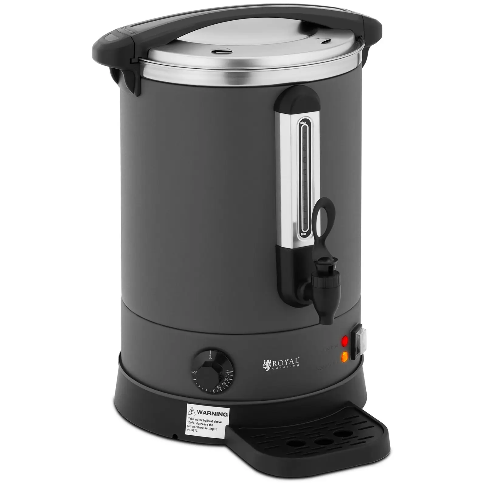 Chaleira para água quente - 13.5 l - 2500 W - escorredor - cinza