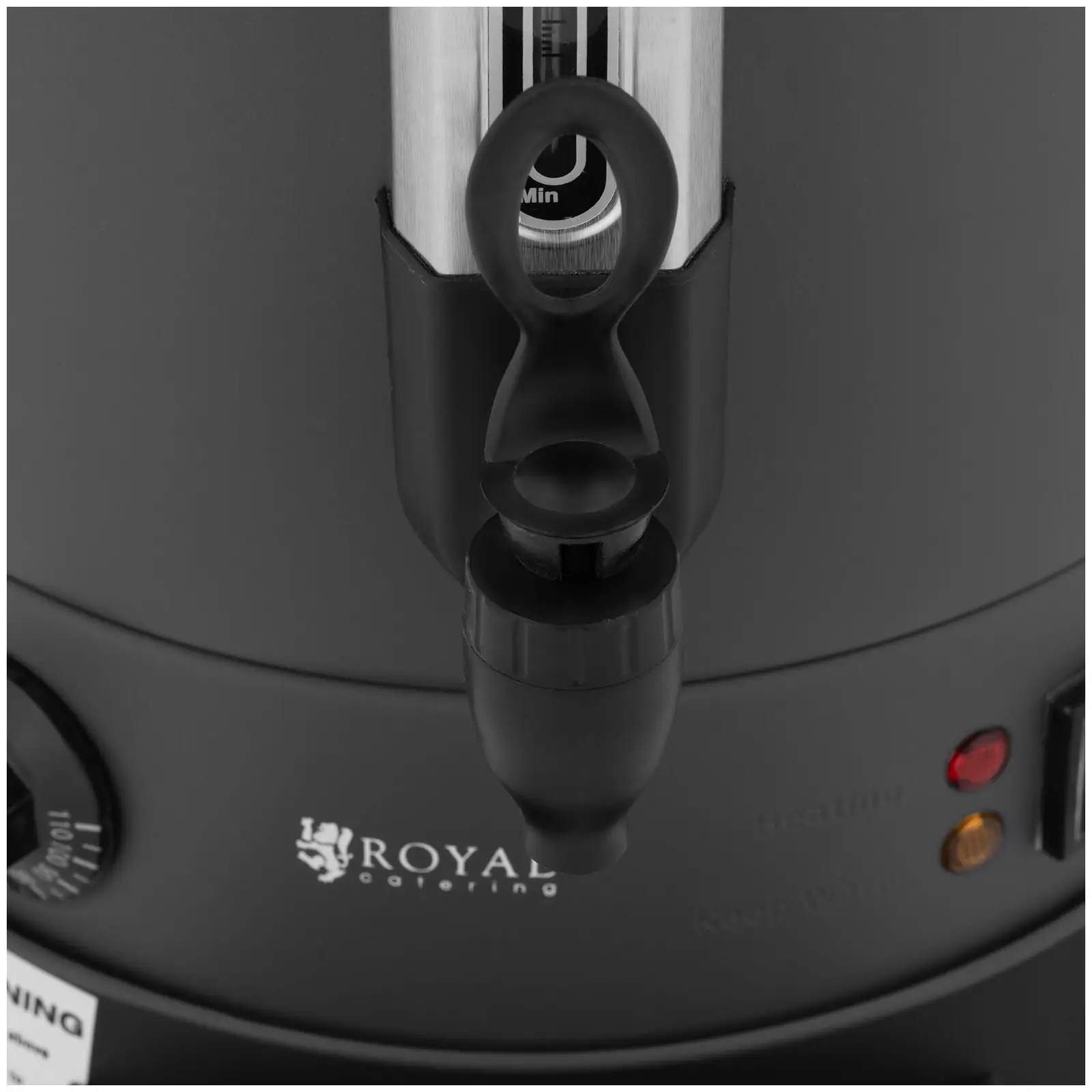 Varný termos - 13,5 l - 2 500 W - odkapávací miska - šedý (Vnější ukazatel hladiny vody: Ano)