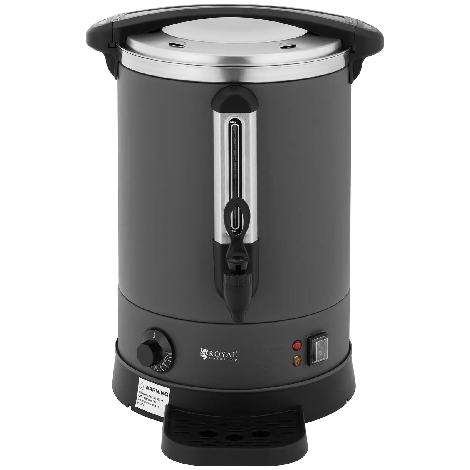 Varný termos - 13,5 l - 2 500 W - odkapávací miska - šedý (Celkový objem: 17 l)