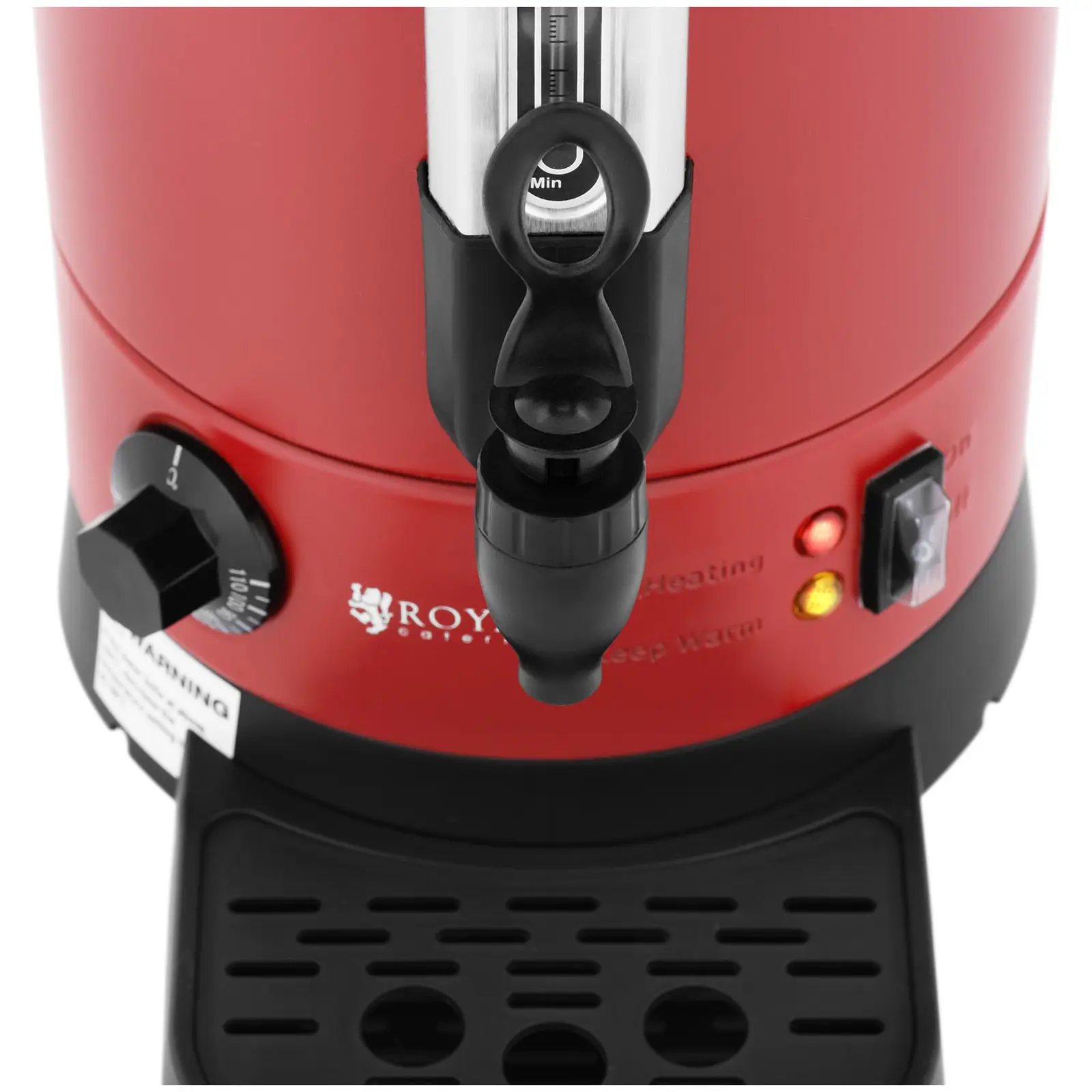 Warnik do wody - 6.1 l - 1500 W - ociekacz - czerwony