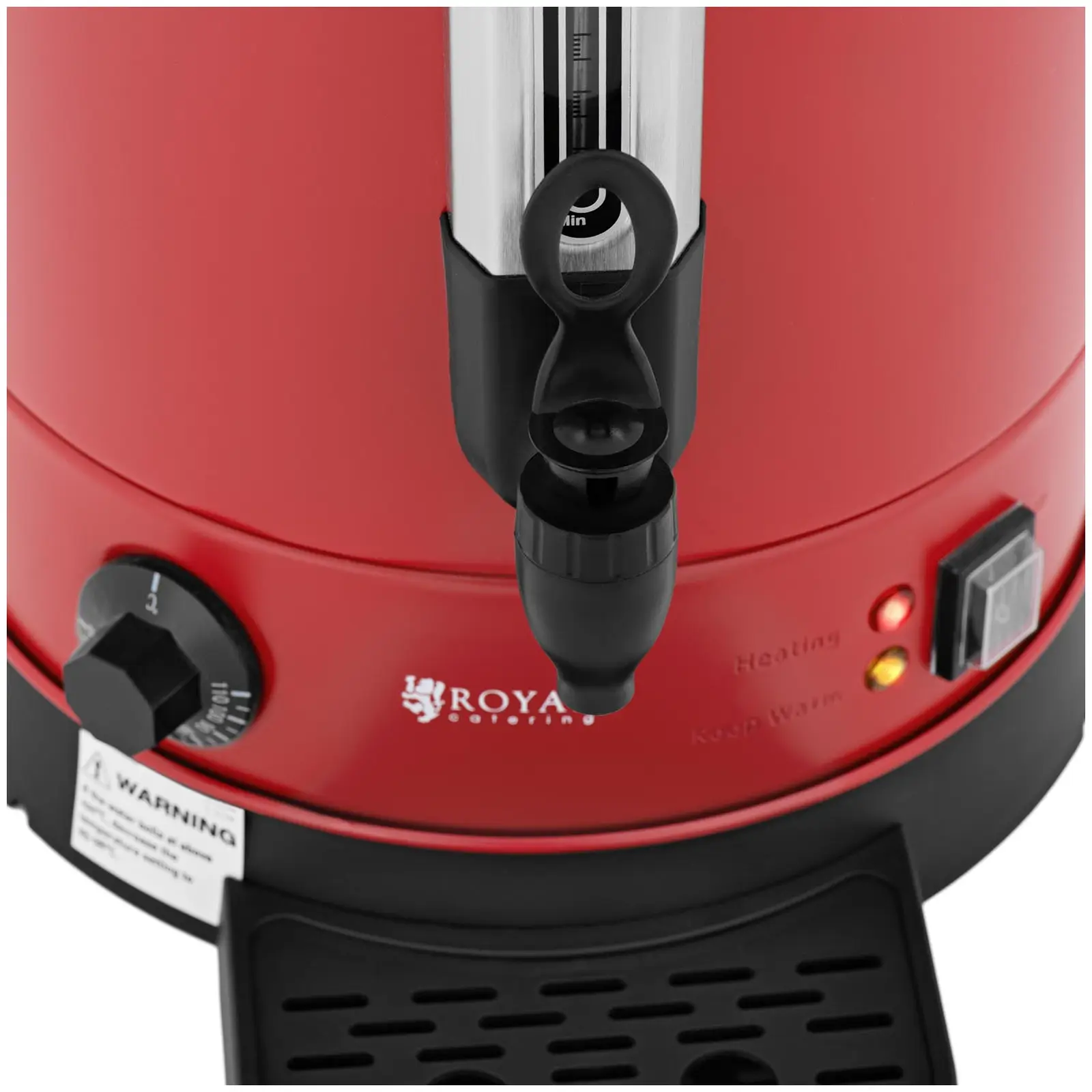 Chaleira para água quente - 13.5 l - 2500 W - escorredor - vermelho