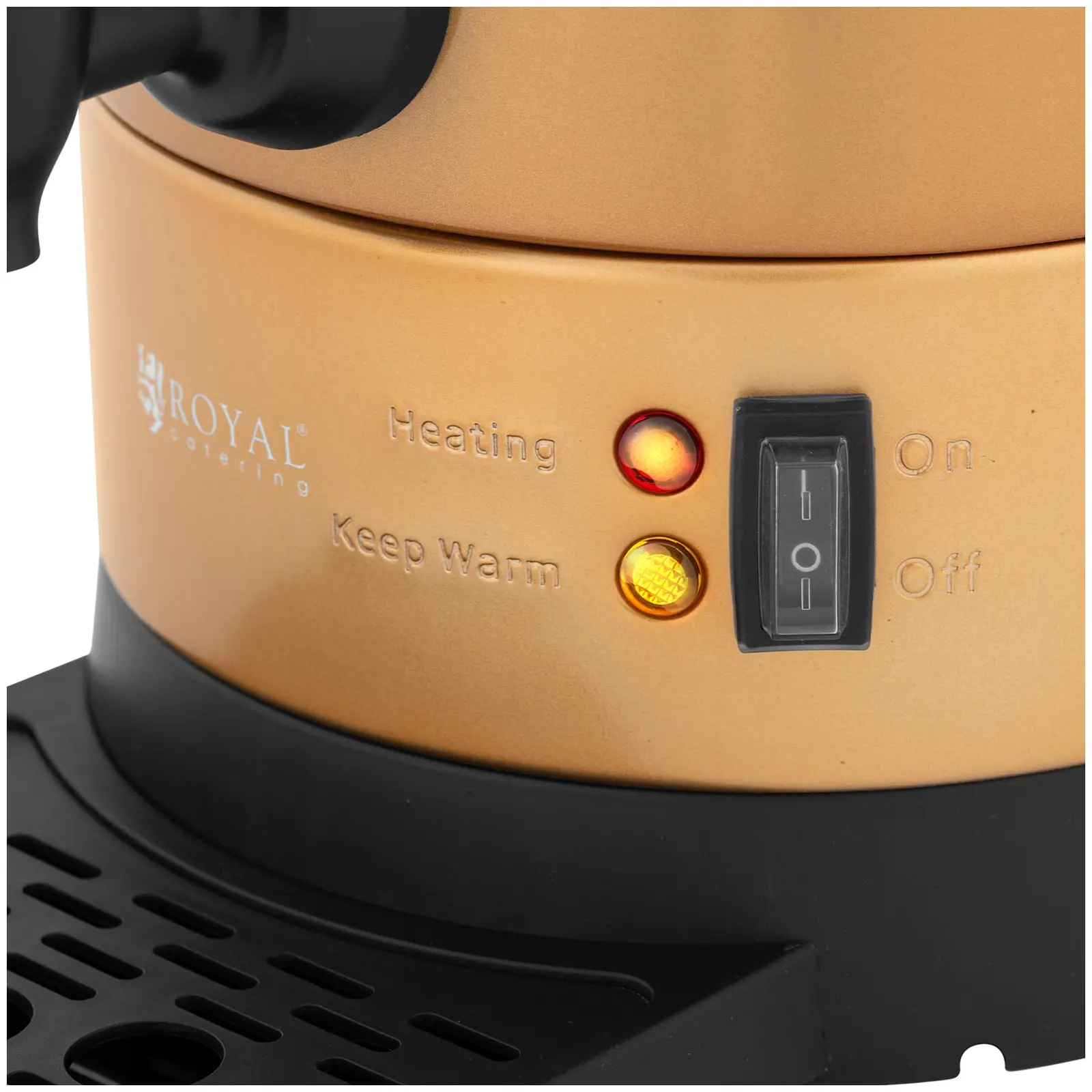 Kávovar na překapávanou kávu - 6 l - zlatý - Royal Catering (Úchyt, který se nezahřívá (Cool Touch): Ano)