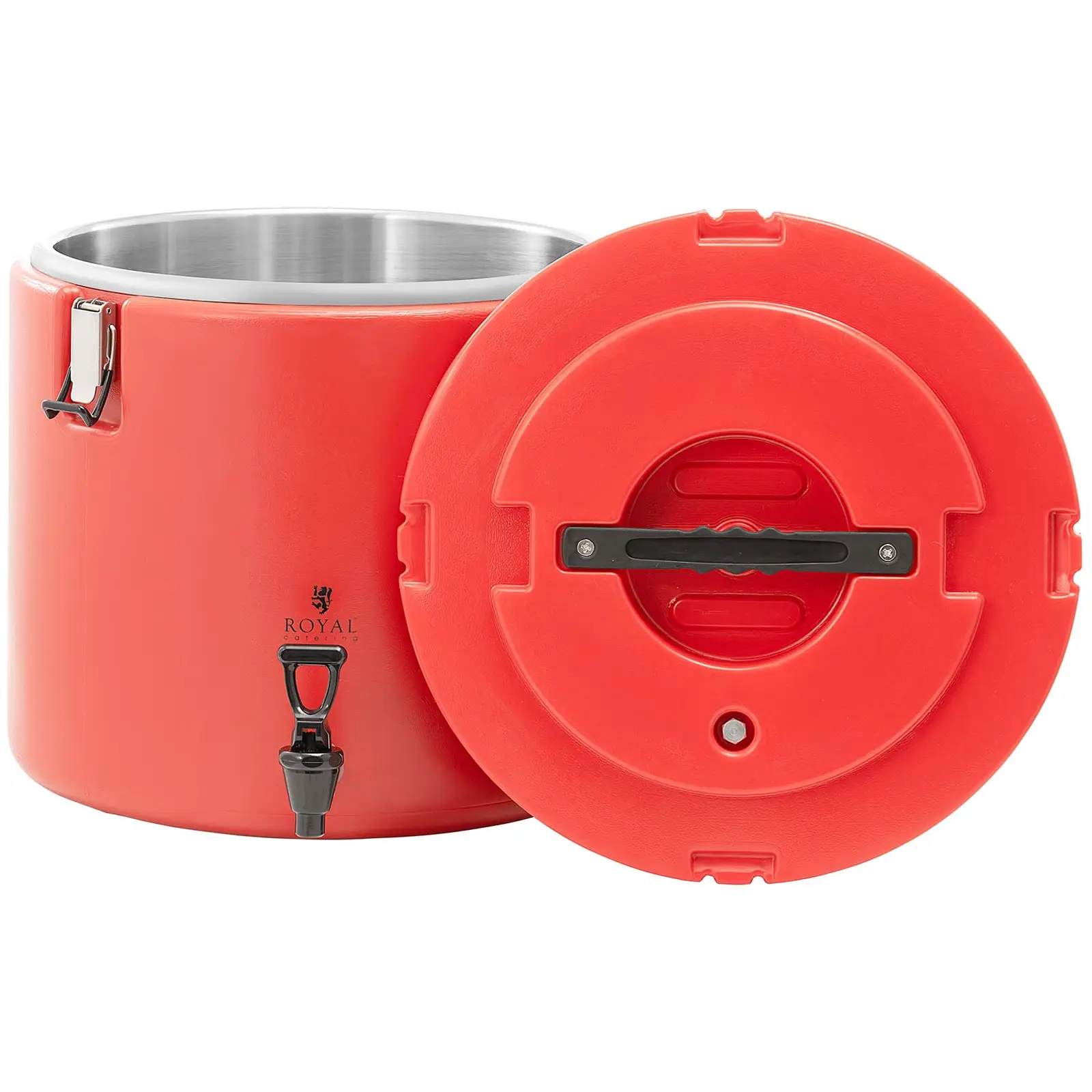 Termobeholder - 30 l - med tappehane - Royal Catering (Farve: rød)