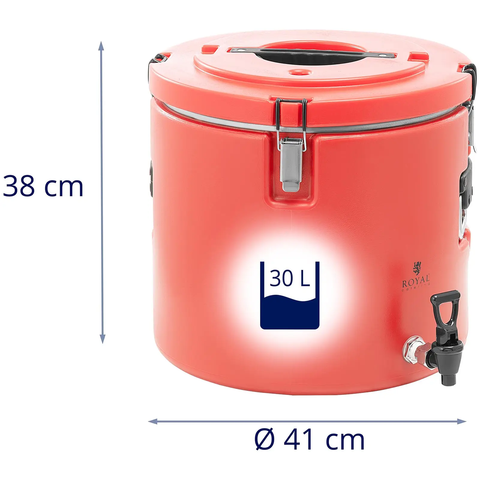Conteneur isotherme - 30 l - Robinet - Royal Catering