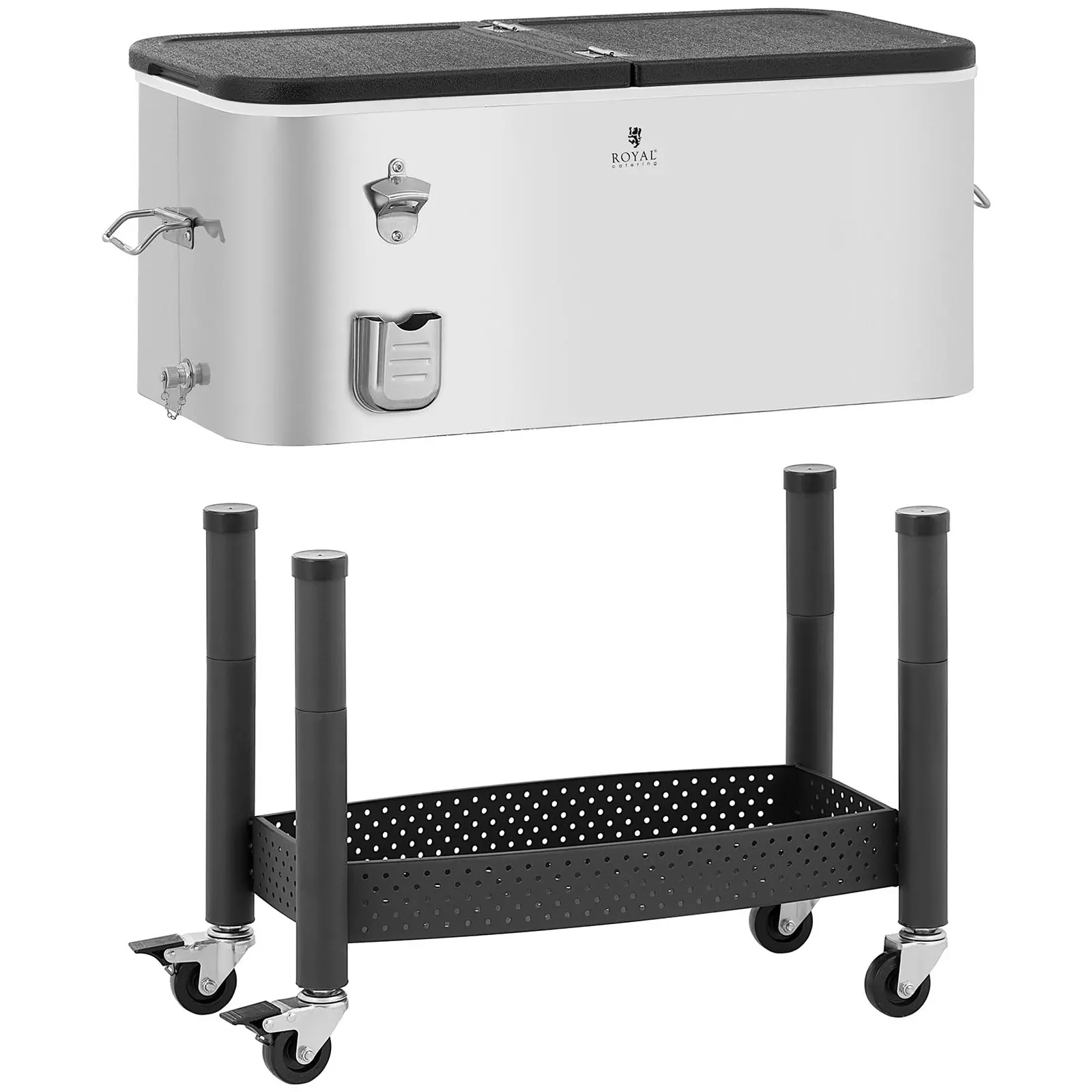 Factory second Cool box with chassis - 61 L - Royal Catering