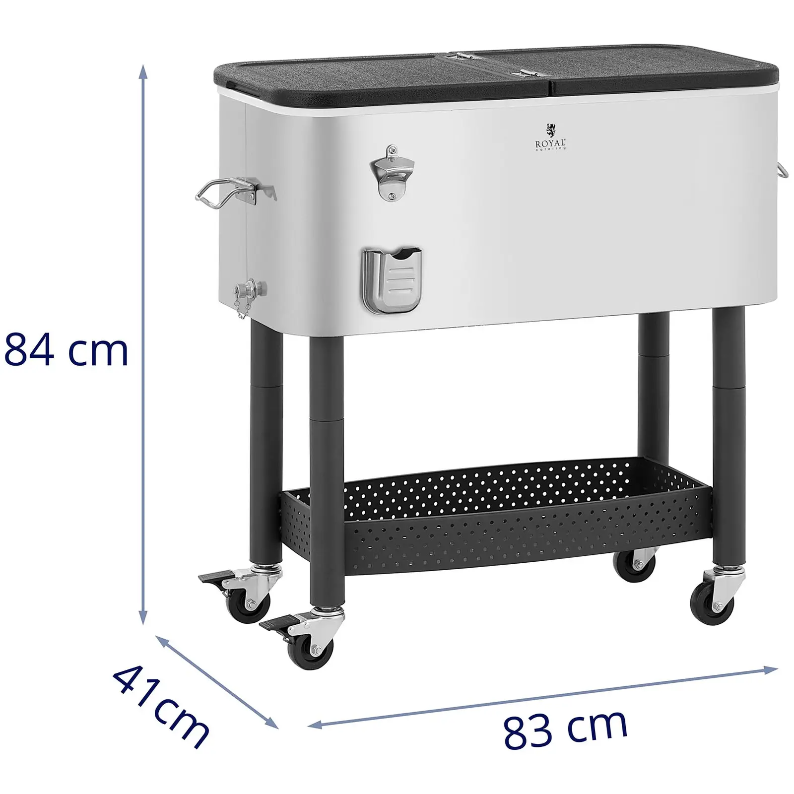 Factory second Cool box with chassis - 61 L - Royal Catering